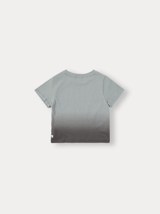 Dip Dye T-shirt Grayish Blue