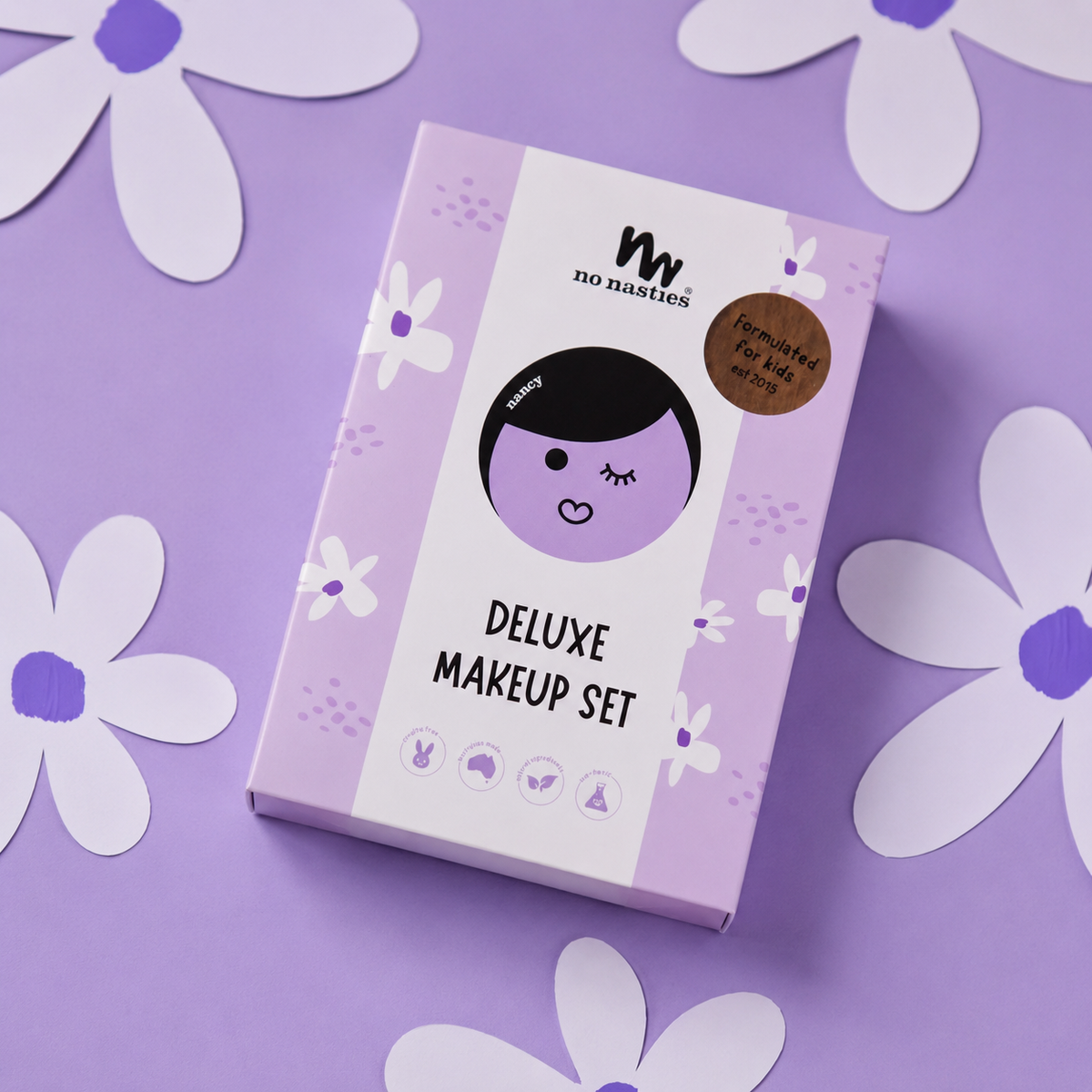 Nancy Purple Pressed Powder Kids Make Up Deluxe Box
