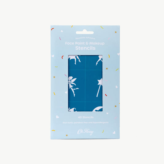 Reusable Adhesive Face Paint & Makeup Stencils - Teal
