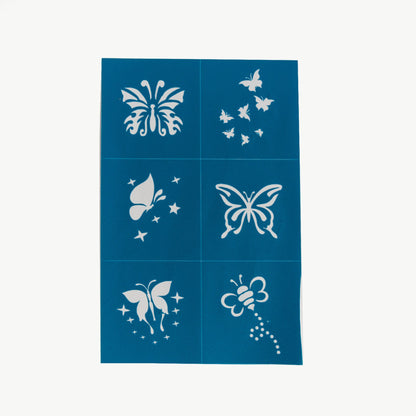 Reusable Adhesive Face Paint & Makeup Stencils - Teal