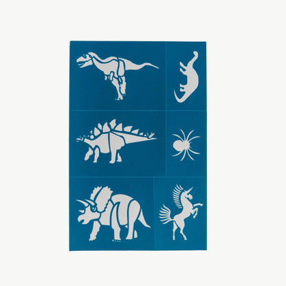 Reusable Adhesive Face Paint & Makeup Stencils - Teal