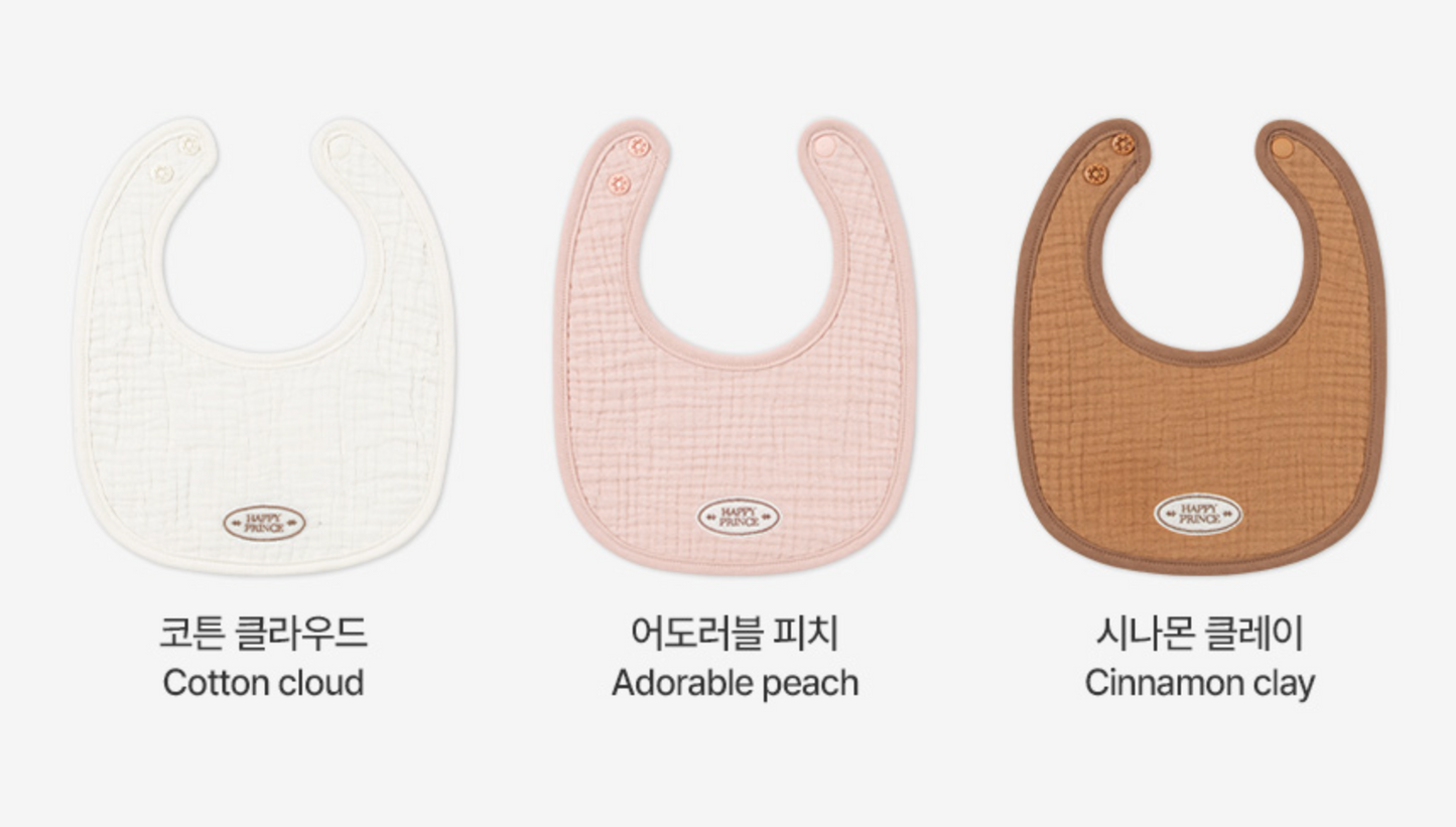 Loving 6-Layer Cotton Gauze Baby Bib 3-Piece Set