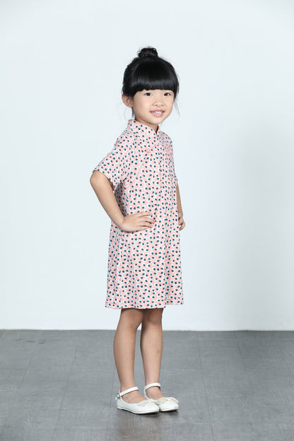 BAMBI Polka Dot Cheongsam (Baby Pink)