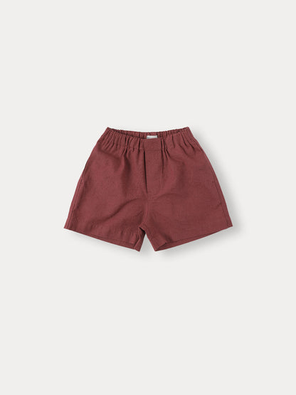 Cotton Linen Half PT - Brick