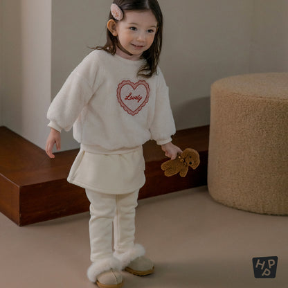 Lovely Fleece Baby Skirt Leggings
