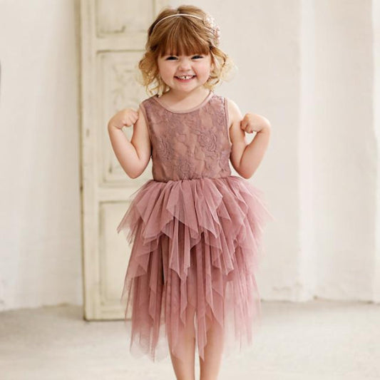 Sophie Lace Bodice Tutu Dress - Truffle