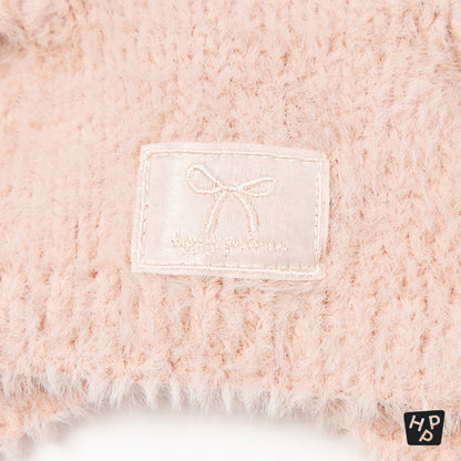 Mink Fluffy Bunny Knit Baby Bonnet