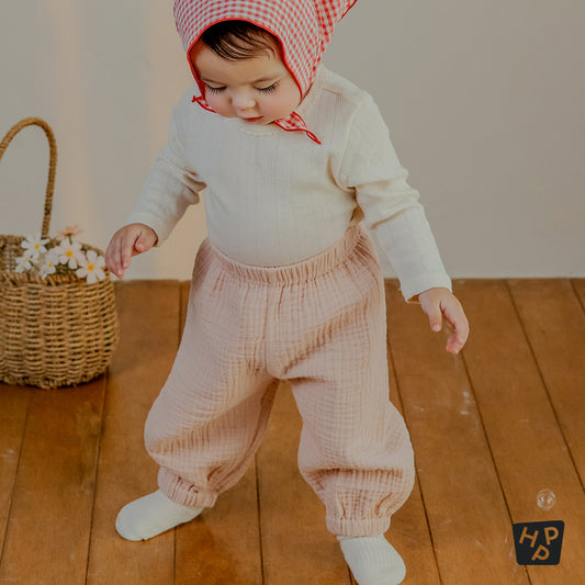 Happy Bebe Cotton Gauze Pants