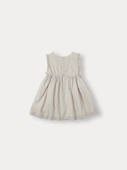 Ian Stripe Dress - Grayish Mint
