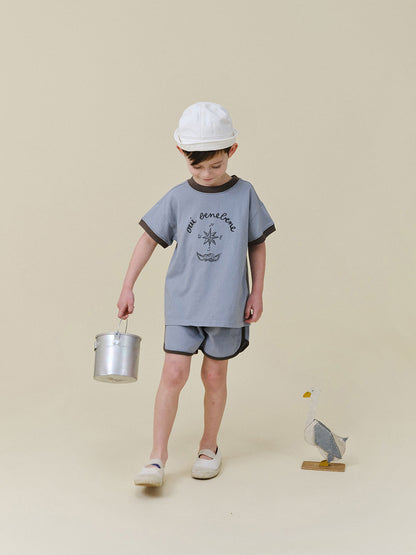 Marine T-shirt Grayish Blue