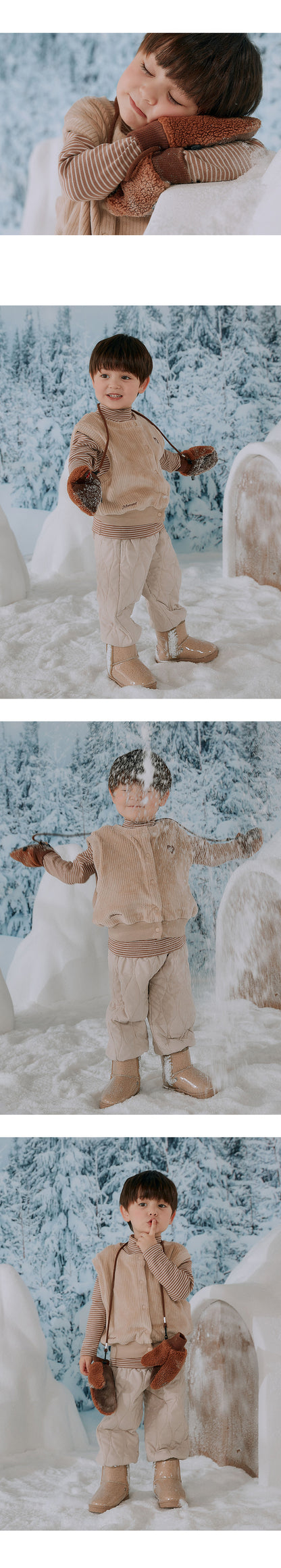 Boichi Teddy Fleece Mittens