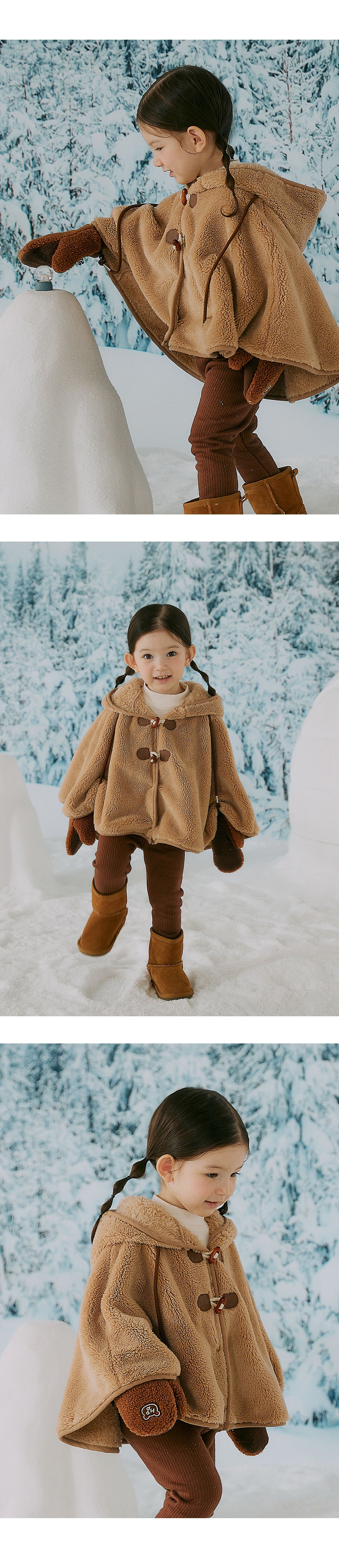 Boichi Teddy Fleece Mittens