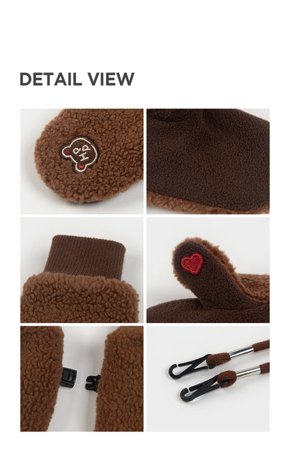 Boichi Teddy Fleece Mittens