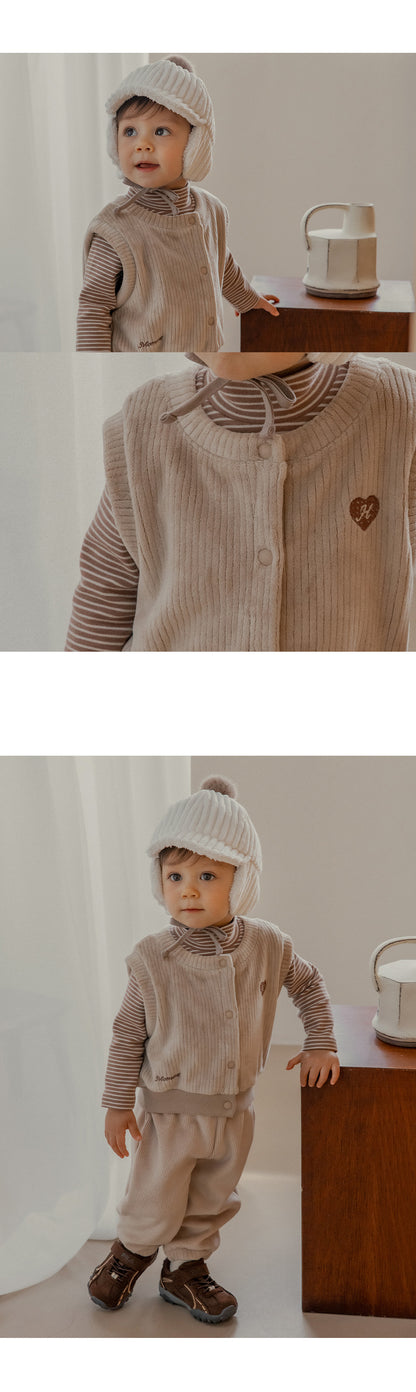 Bubbly double velour vest