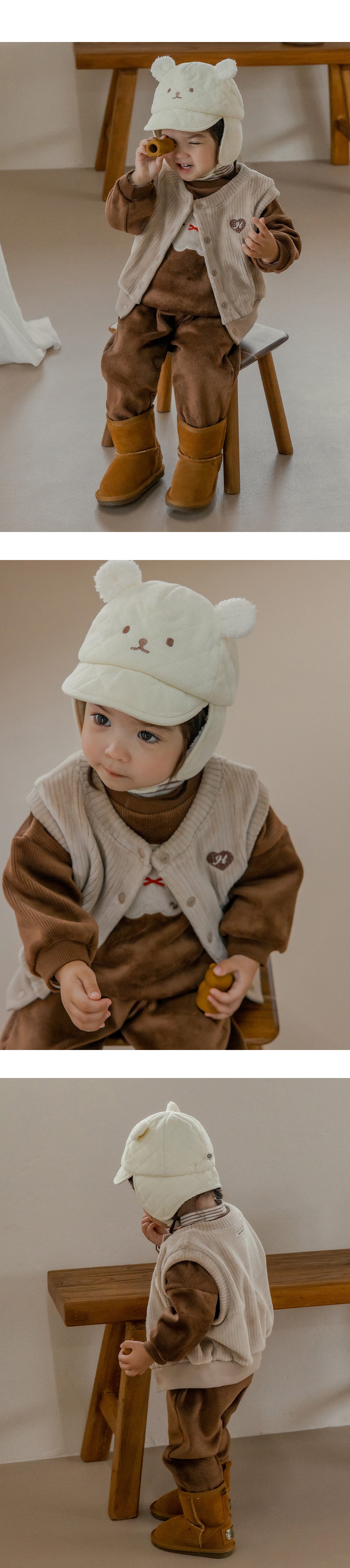 Bubbly double velour vest