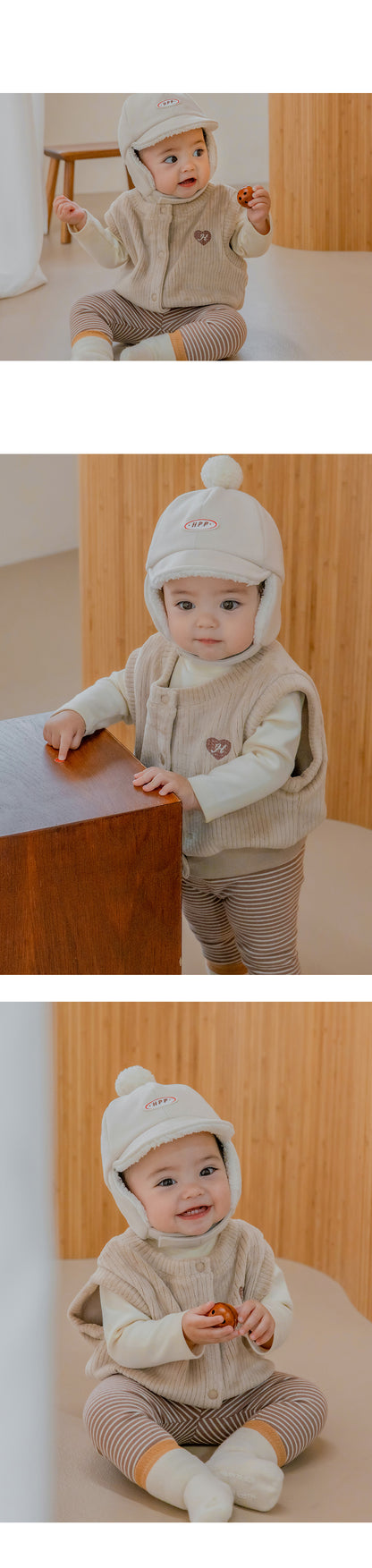 Bubbly double velour vest