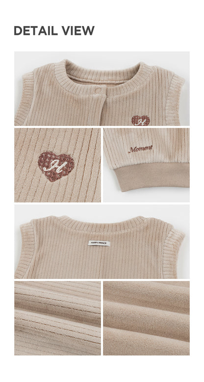 Bubbly double velour vest