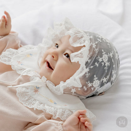 Mellow lace baby bonnet