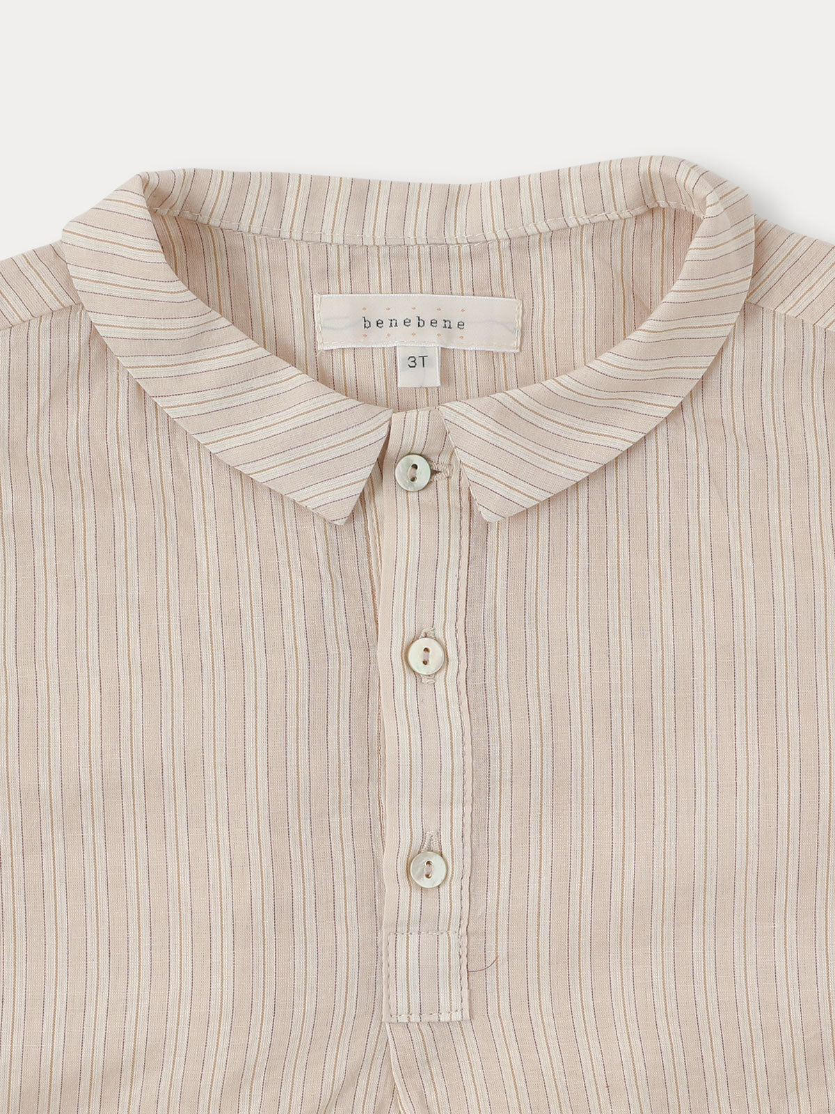 Ian Stripe Half Shirt - Pale