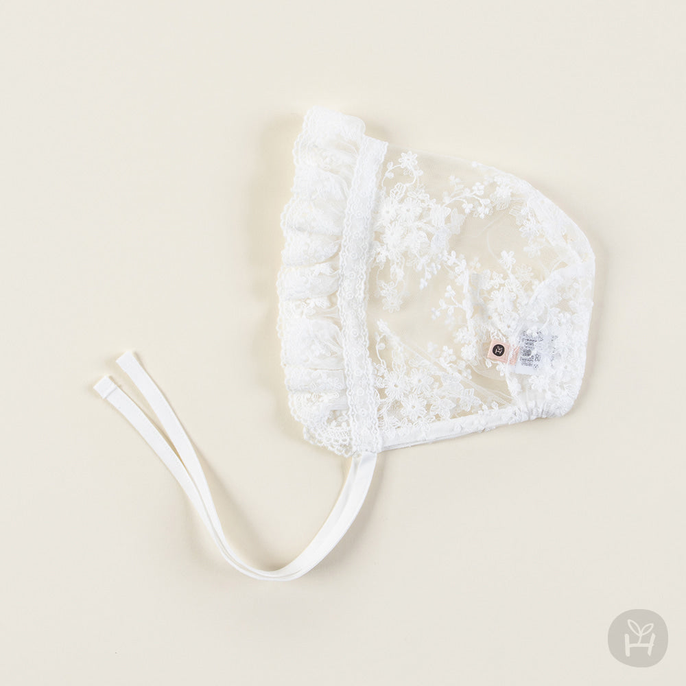 Prina lace baby bonnet