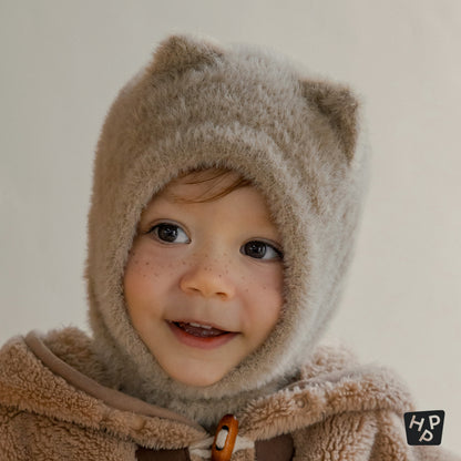 Mink Pluffle Knit Baby Balaclava