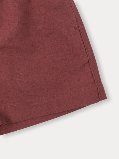 Cotton Linen Half PT - Brick