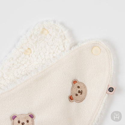 Ruth snow baby banana bib