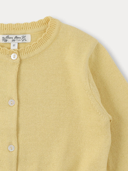 Meriel Knit Cardigan - Dusty Yellow