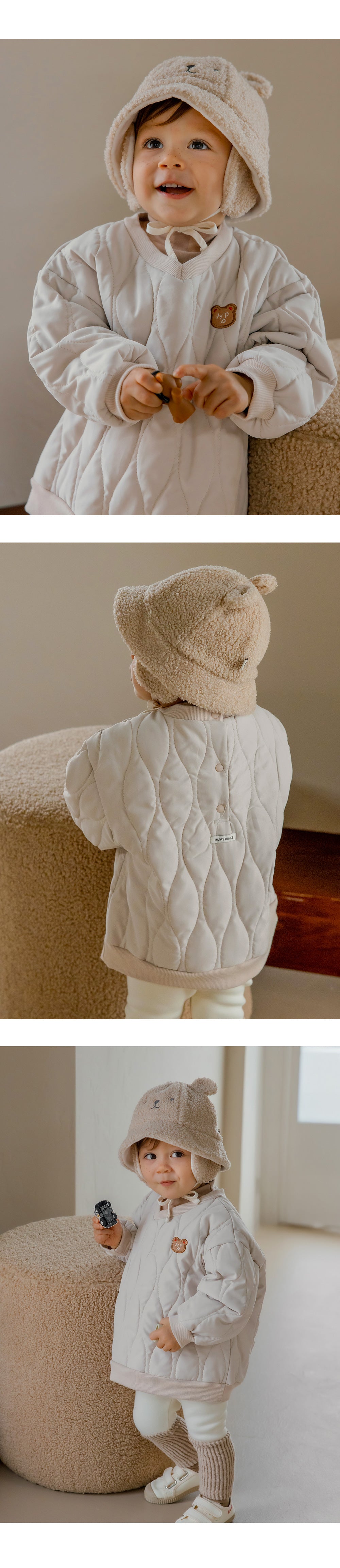 Ellado padded baby sweatshirt