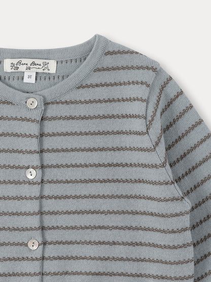 Ollie Knit Cardigan - Grayish Blue