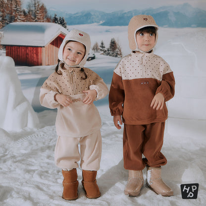 Dats Fleece Lined Baby Top and Bottom Set