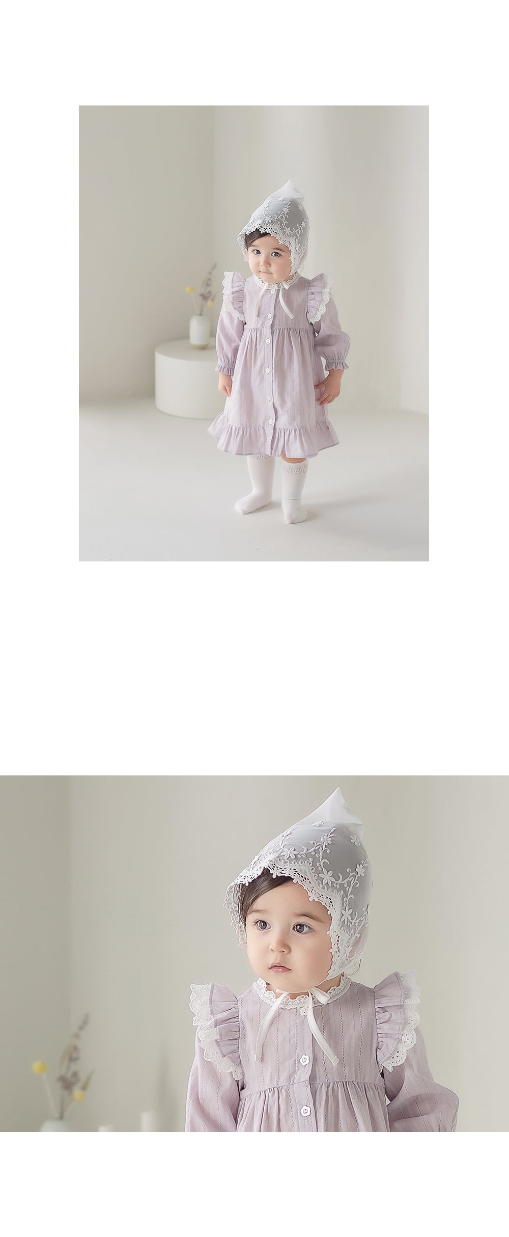 Glenn lace baby bonnet