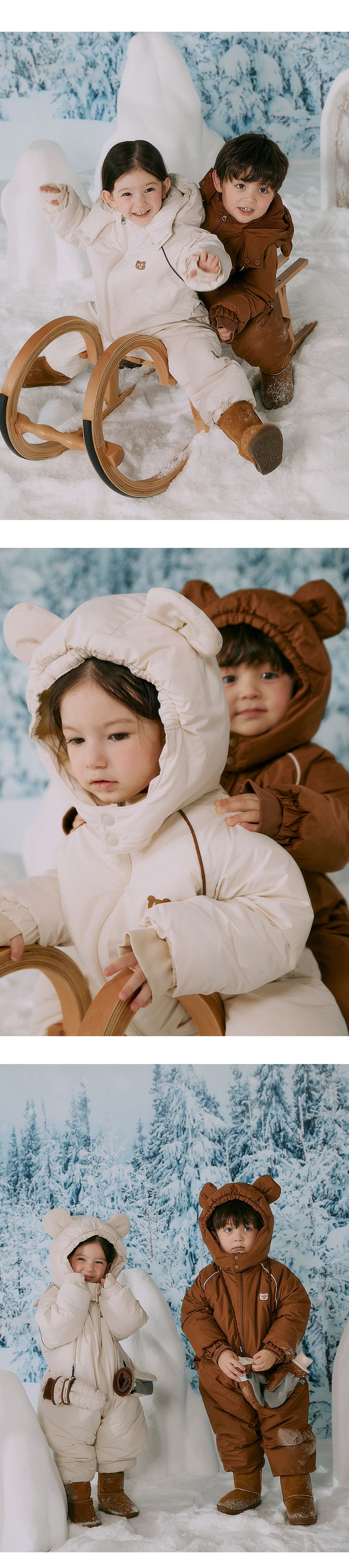Happy Bear all-in-one snowsuit