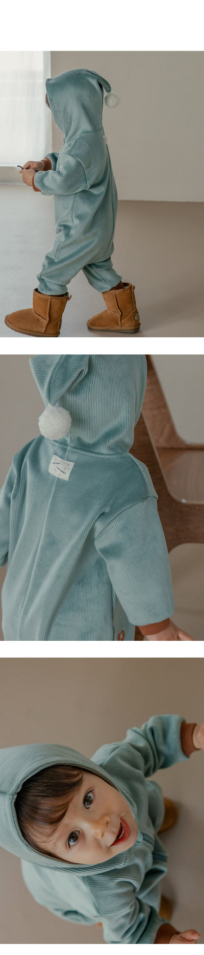 Honeydew double velour coveralls