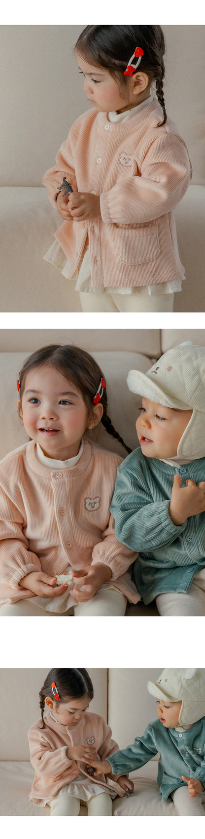 Hug double velour cardigan