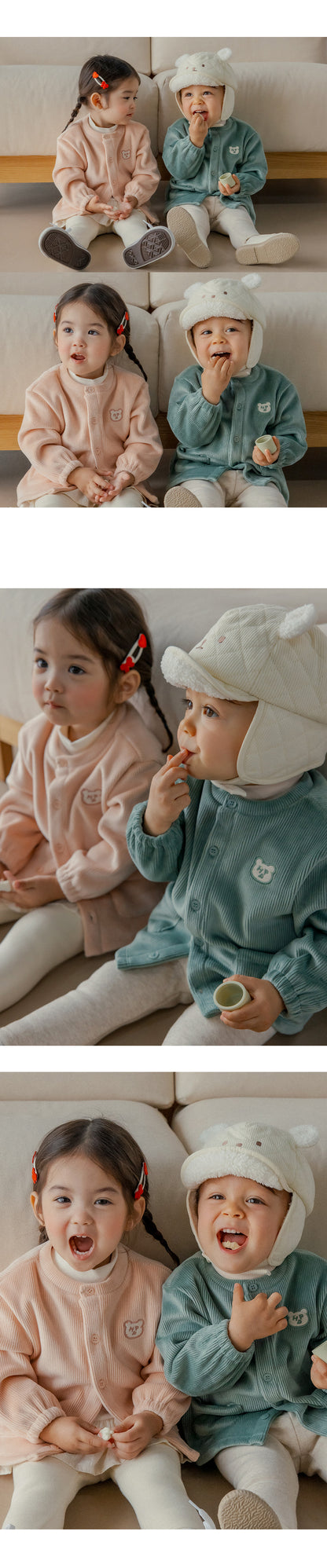 Hug double velour cardigan