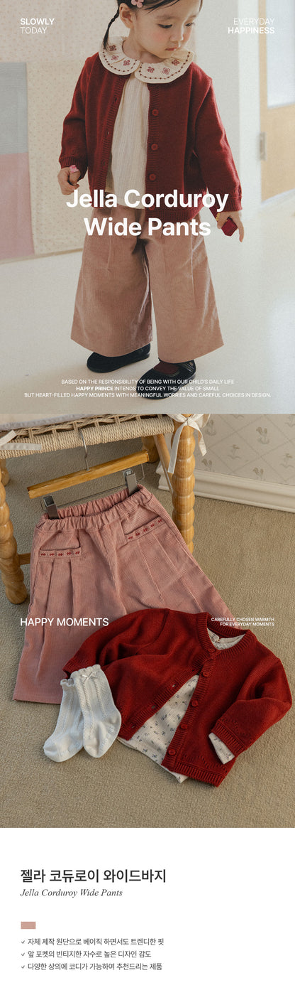 Jella Corduroy Wide-Leg Pants