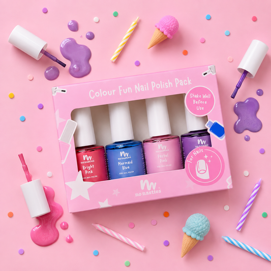 Colour Fun 4-Pack Non Toxic Kids Nail Polish Gift Set