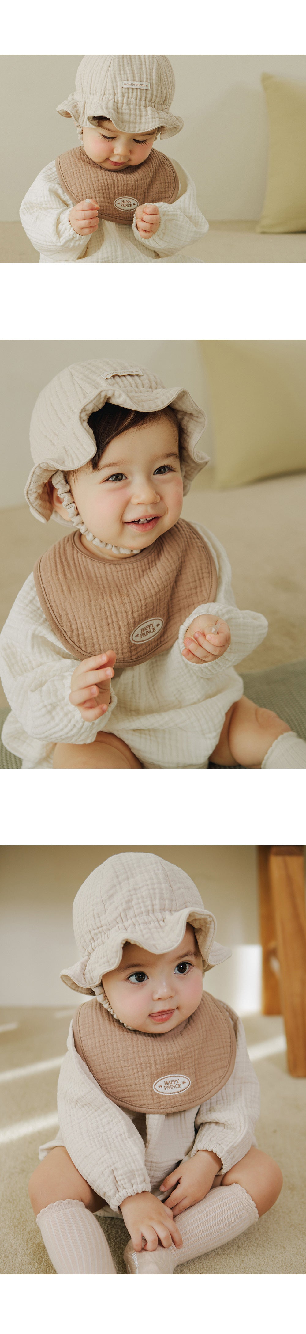 Loving 6-Layer Cotton Gauze Baby Bib 3-Piece Set
