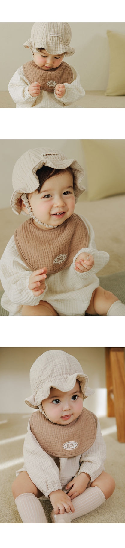 Loving 6-Layer Cotton Gauze Baby Bib 3-Piece Set