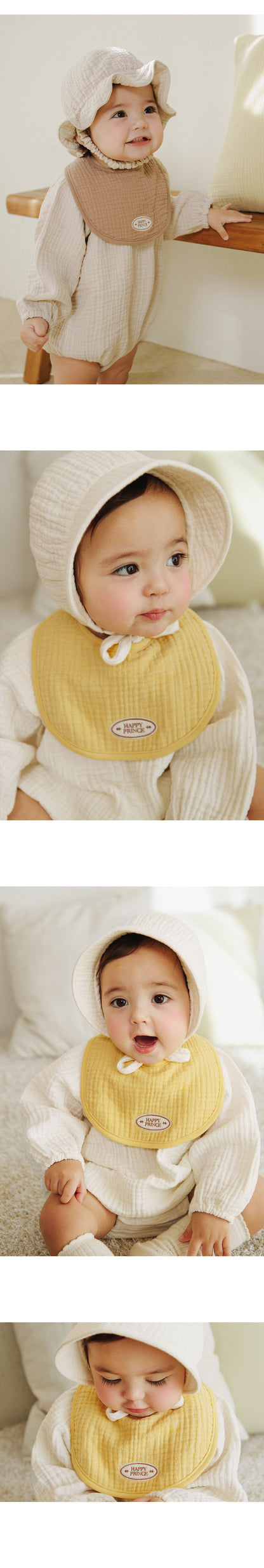 Loving 6-Layer Cotton Gauze Baby Bib 3-Piece Set