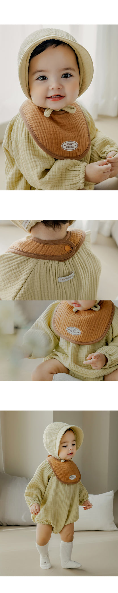 Loving 6-Layer Cotton Gauze Baby Bib 3-Piece Set