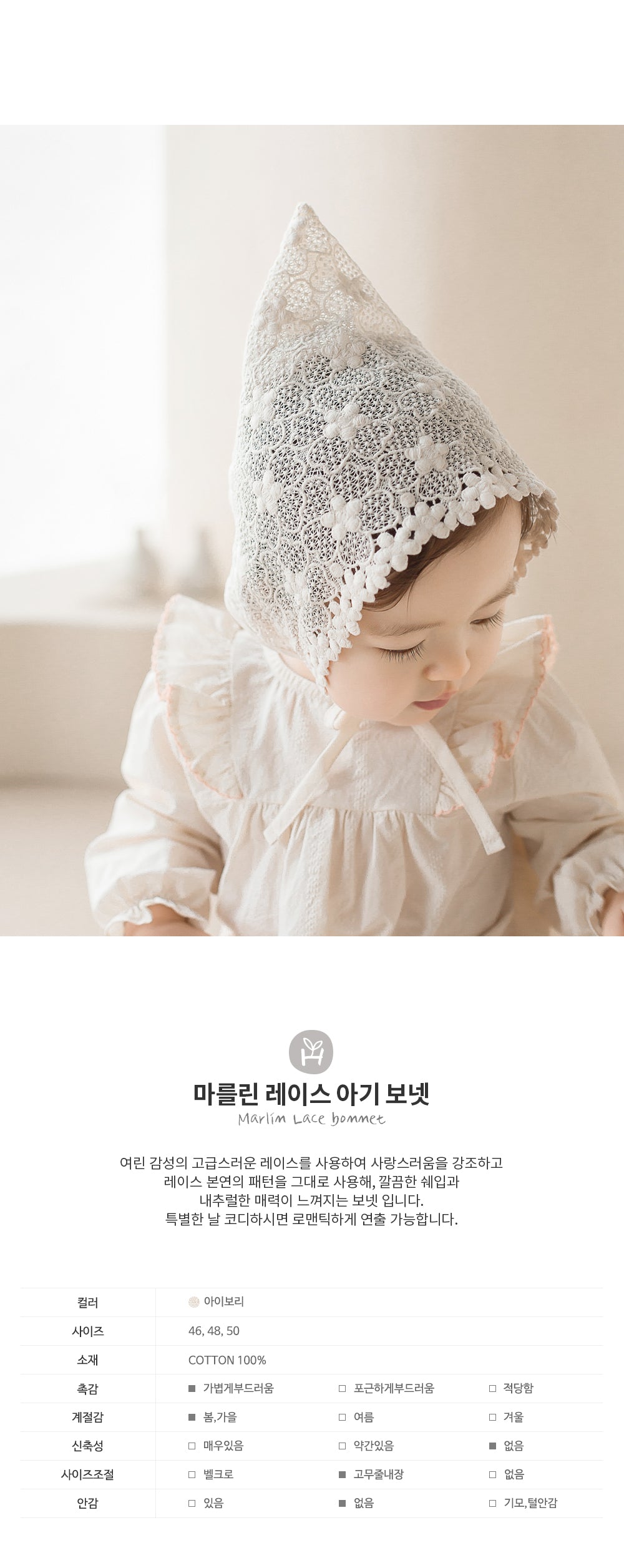 Marlene Lace Bonnet