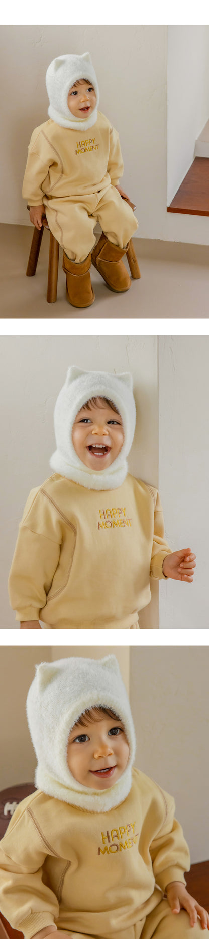 Mink Pluffle Knit Baby Balaclava