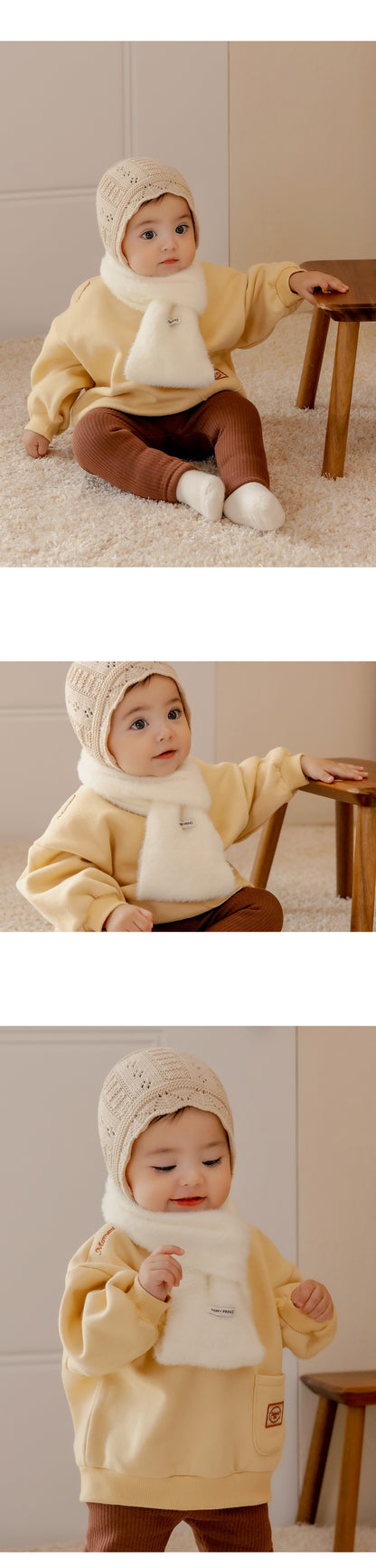 Mink Fluffy Knit Baby Muffler