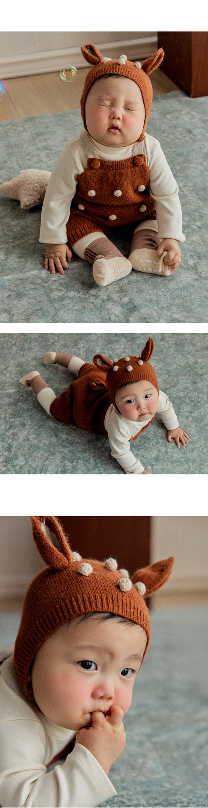 Moa Knit Baby Overall Set