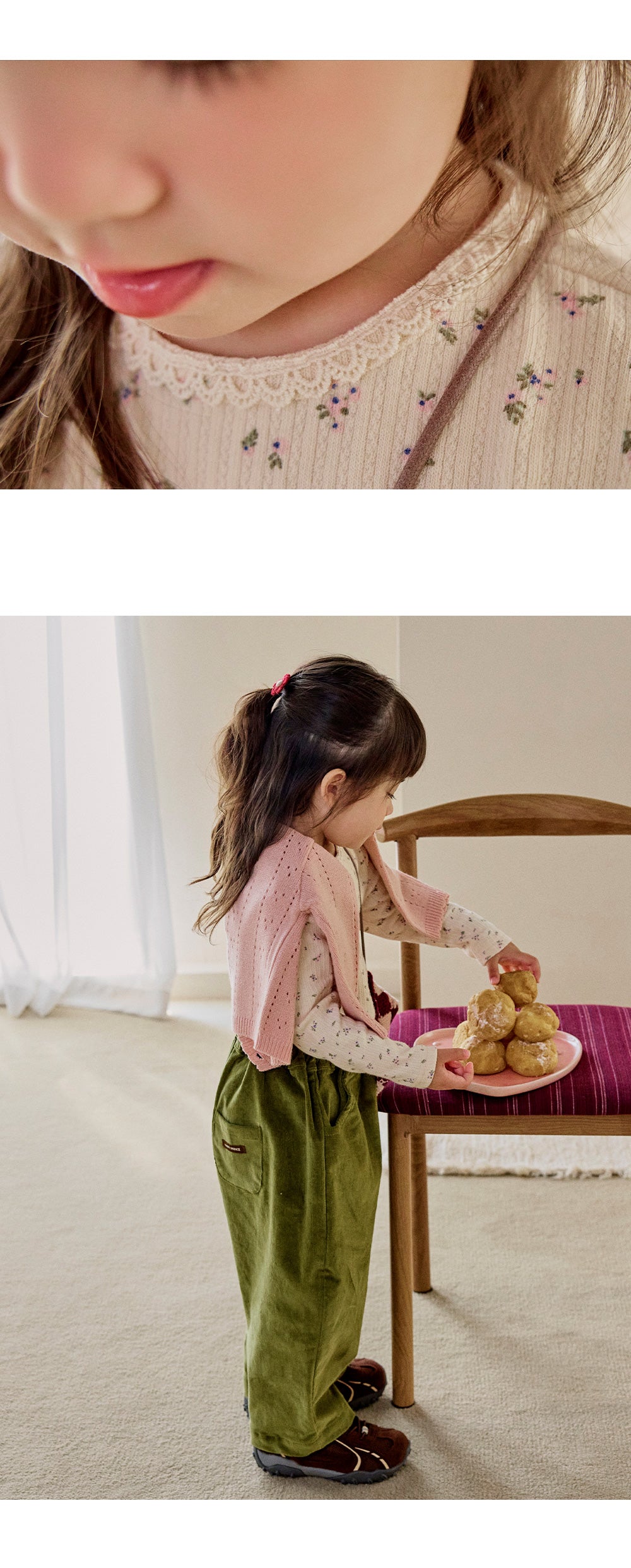 Poplin Eyelet Long-Sleeve T-shirt