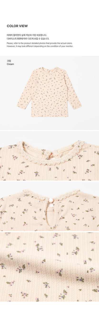 Poplin Eyelet Long-Sleeve T-shirt