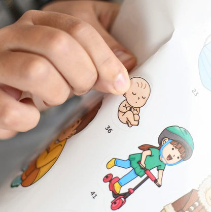 Poppik - Stickers poster - HUMAN BODY (3-7 years)