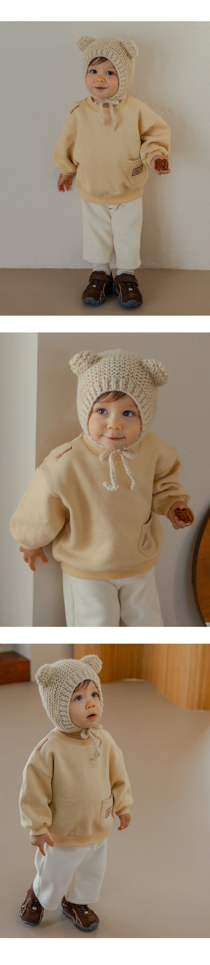 Pudding baby fleece lined sweatshirt